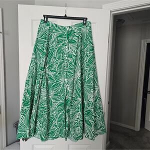 Tabitha Brown Green Floral Women's Skirt Size L